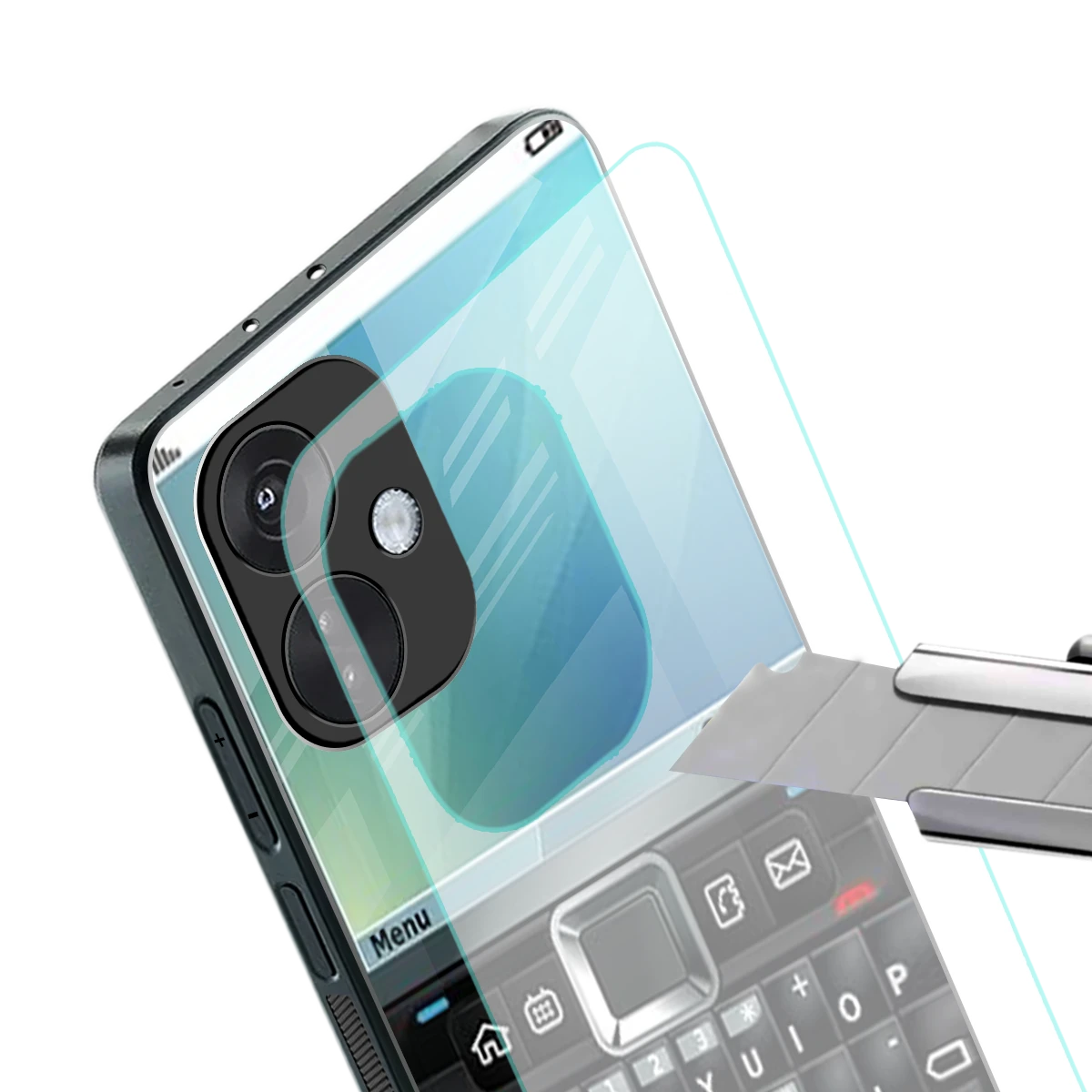 Qwerty Keypad stylish phone case for oneplus nord ce 3 | glossy glass and slim fit