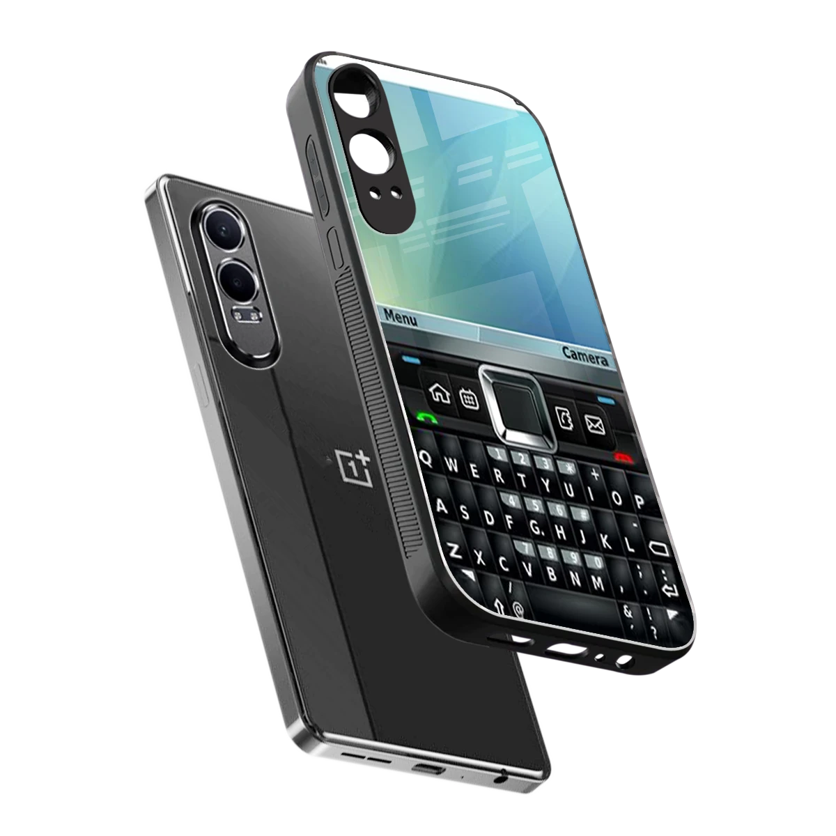 Qwerty Keypad sleek oneplus nord ce 4 lite cover with tempered glass back and TPU edges