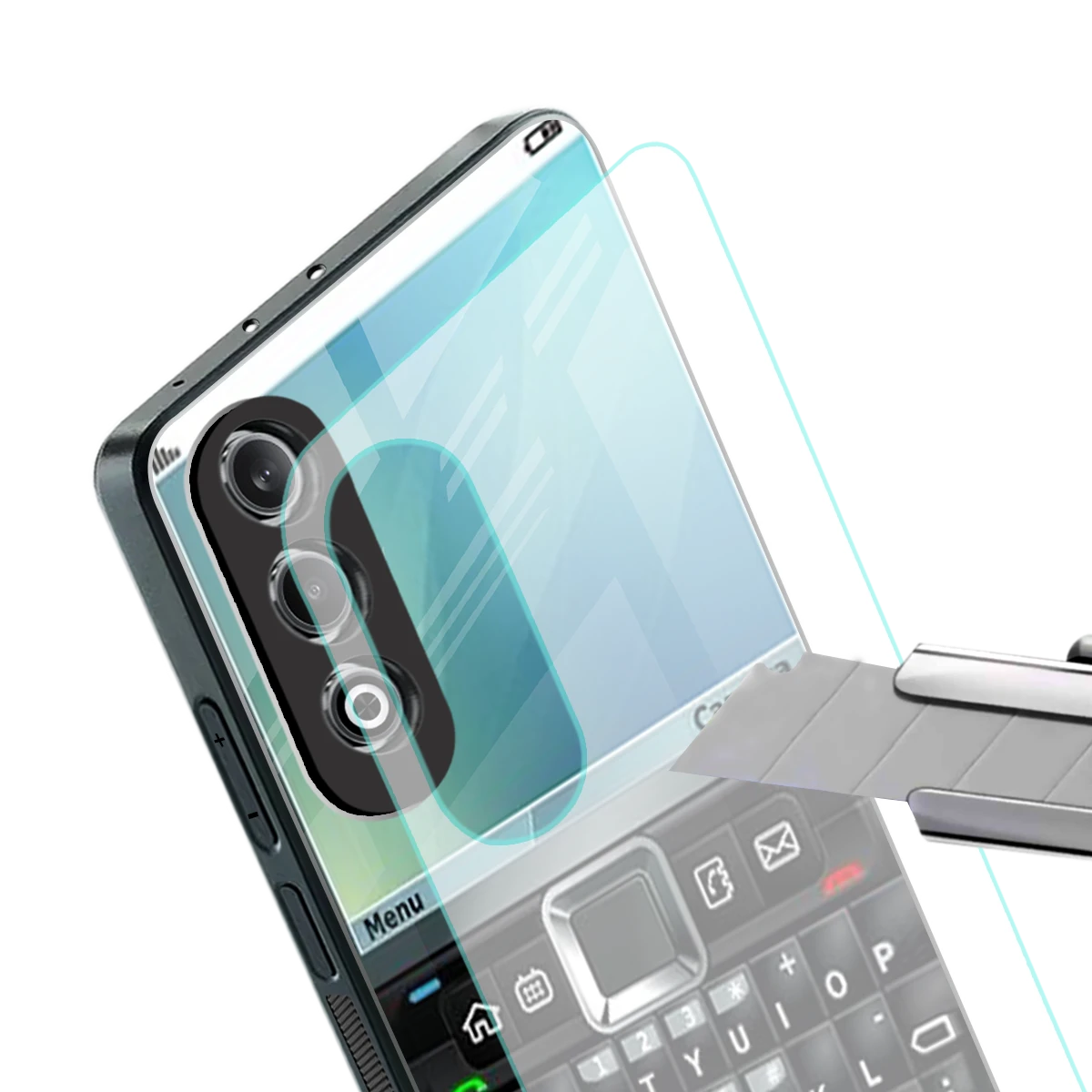 Qwerty Keypad stylish phone case for oneplus nord ce 4 | glossy glass and slim fit