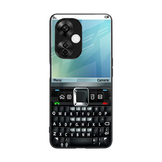 Qwerty Keypad back phone cover | glass case for oneplus nord ce 3 lite