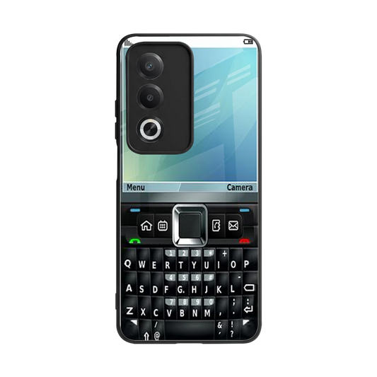 Qwerty Keypad back phone cover | glass case for oppo a3 pro