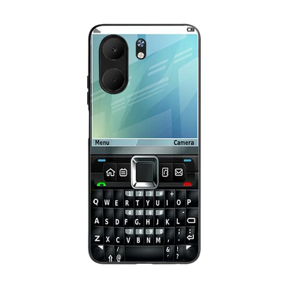 Qwerty Keypad back phone cover | glass case for oppo a5x 5g