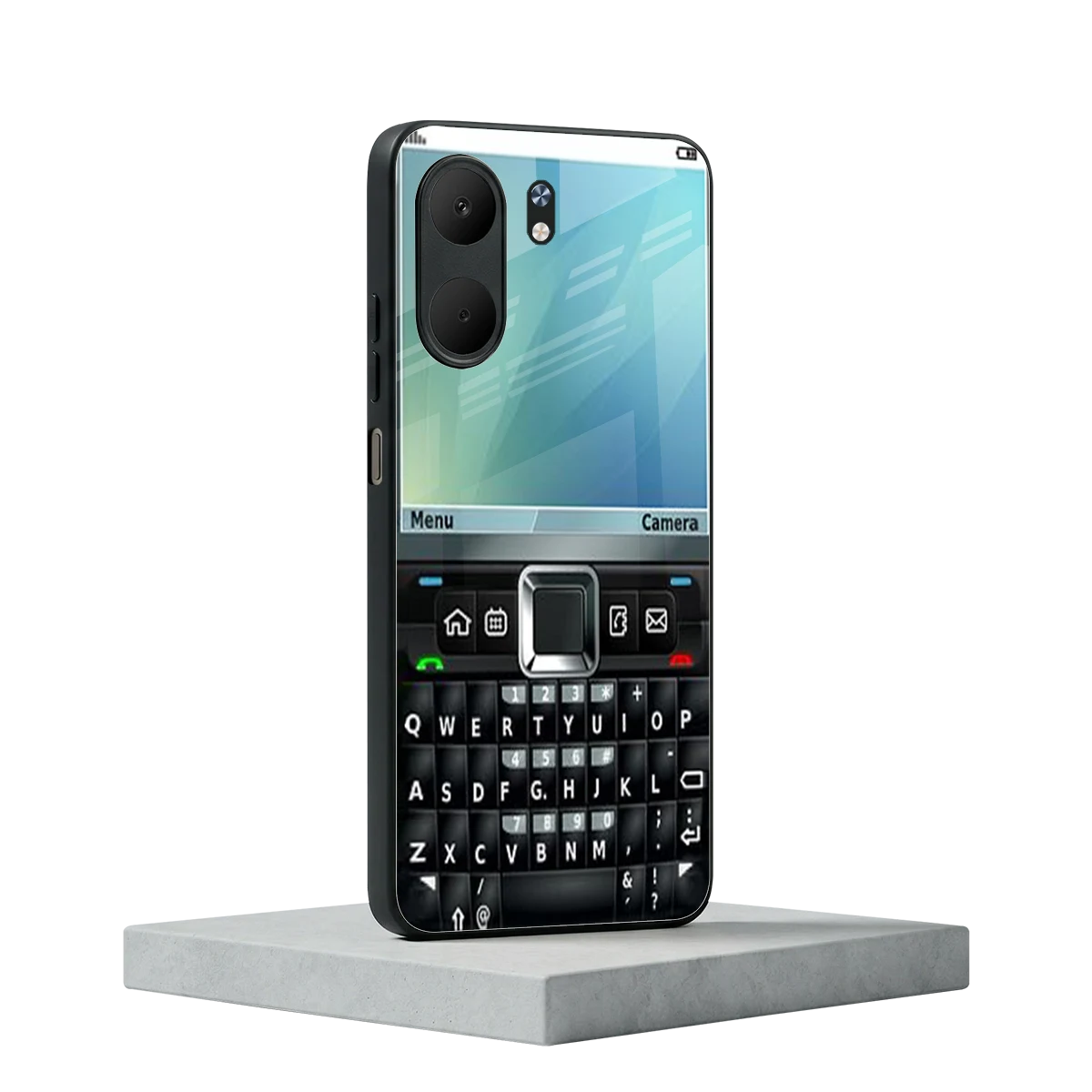 Qwerty Keypad oppo a5x 5g mobile cover | shockproof glass phone case
