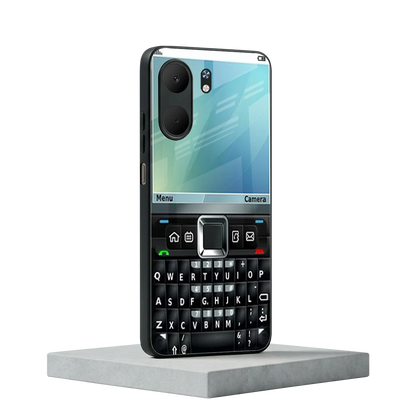 Qwerty Keypad oppo a5x 5g mobile cover | shockproof glass phone case