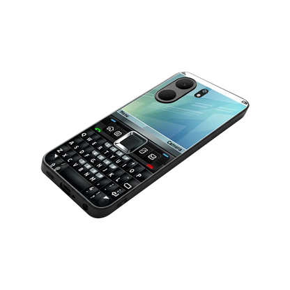 Qwerty Keypad stylish phone case for oppo a5x 5g | glossy glass and slim fit