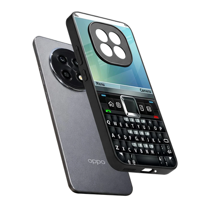 Qwerty Keypad sleek oppo f29 pro 5g cover with tempered glass back and TPU edges