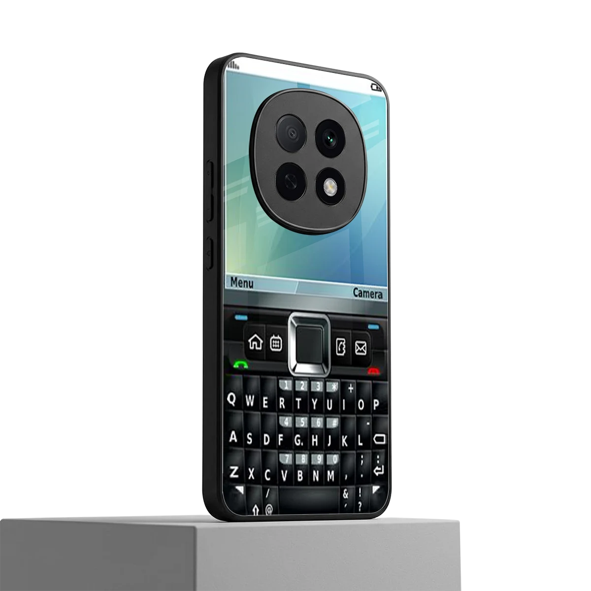 Qwerty Keypad oppo f29 pro 5g mobile cover | shockproof glass phone case