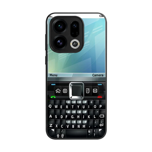 Qwerty Keypad back phone cover | glass case for oppo find x9