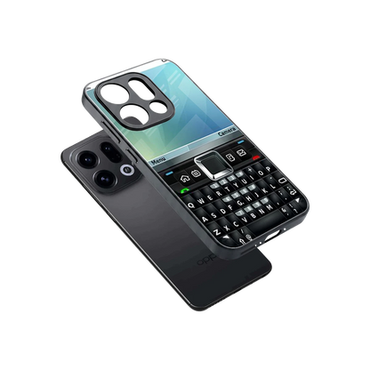 Qwerty Keypad sleek oppo find x9 cover with tempered glass back and TPU edges
