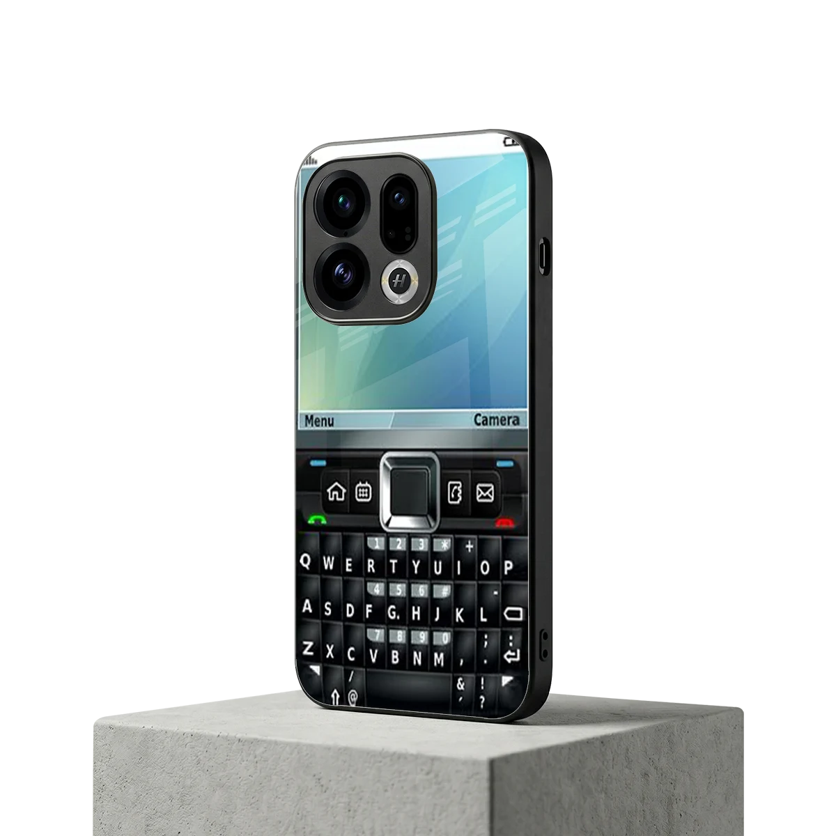 Qwerty Keypad oppo find x9 mobile cover | shockproof glass phone case