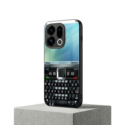 Qwerty Keypad oppo find x9 mobile cover | shockproof glass phone case