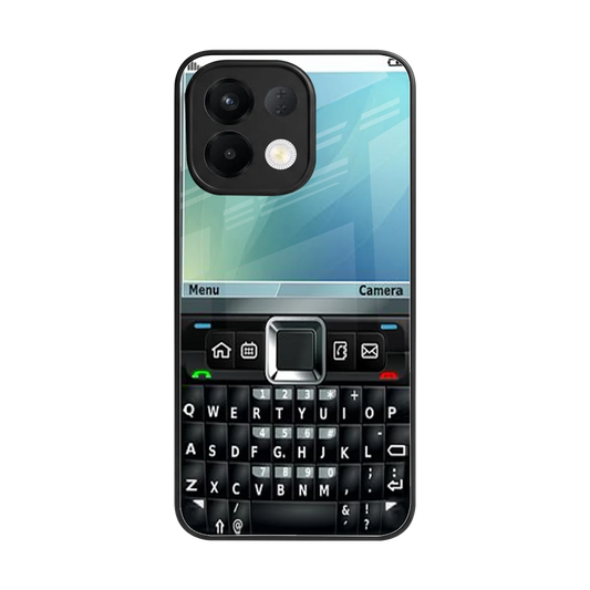 Qwerty Keypad back phone cover | glass case for oppo k13 5g
