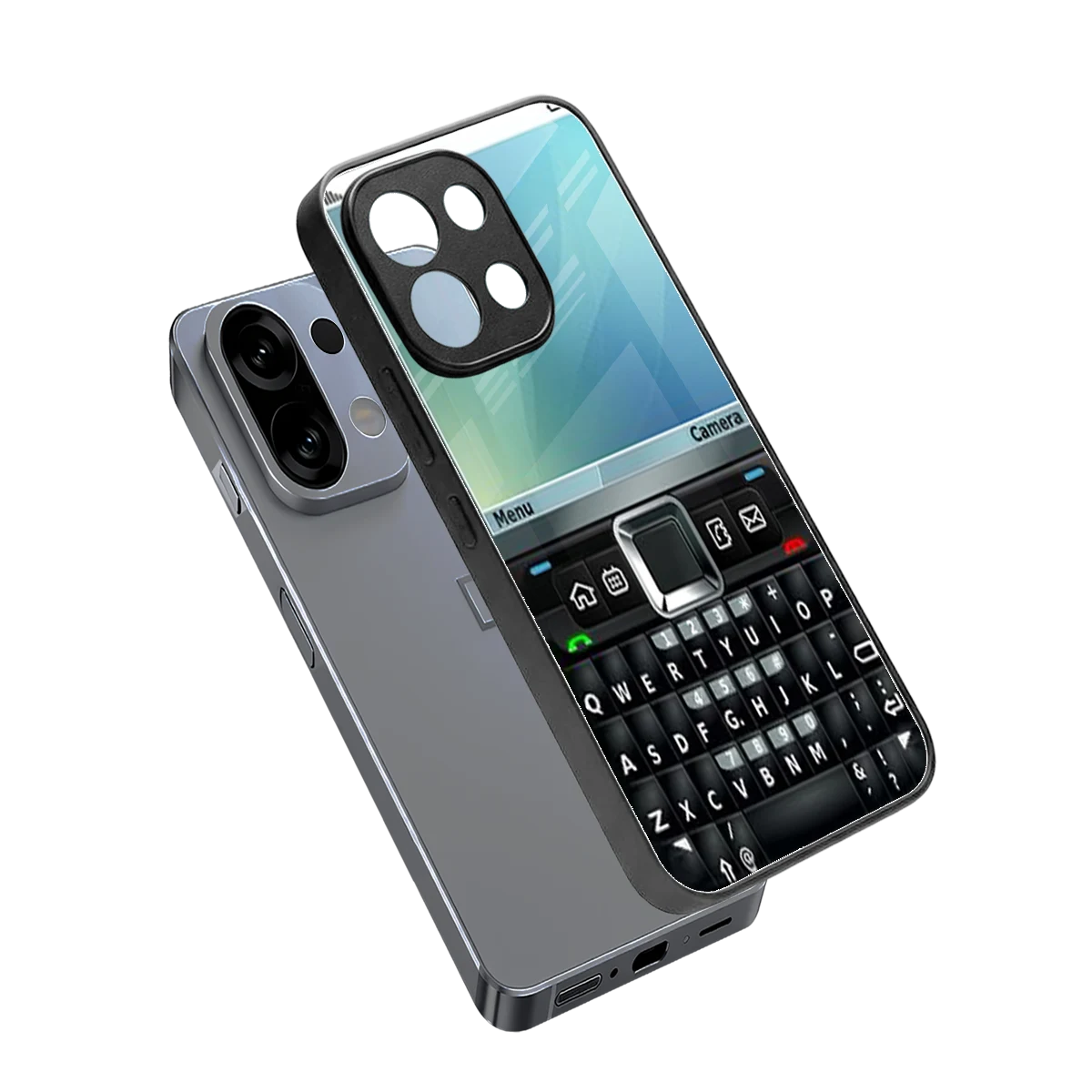 Qwerty Keypad sleek oppo k13 5g cover with tempered glass back and TPU edges