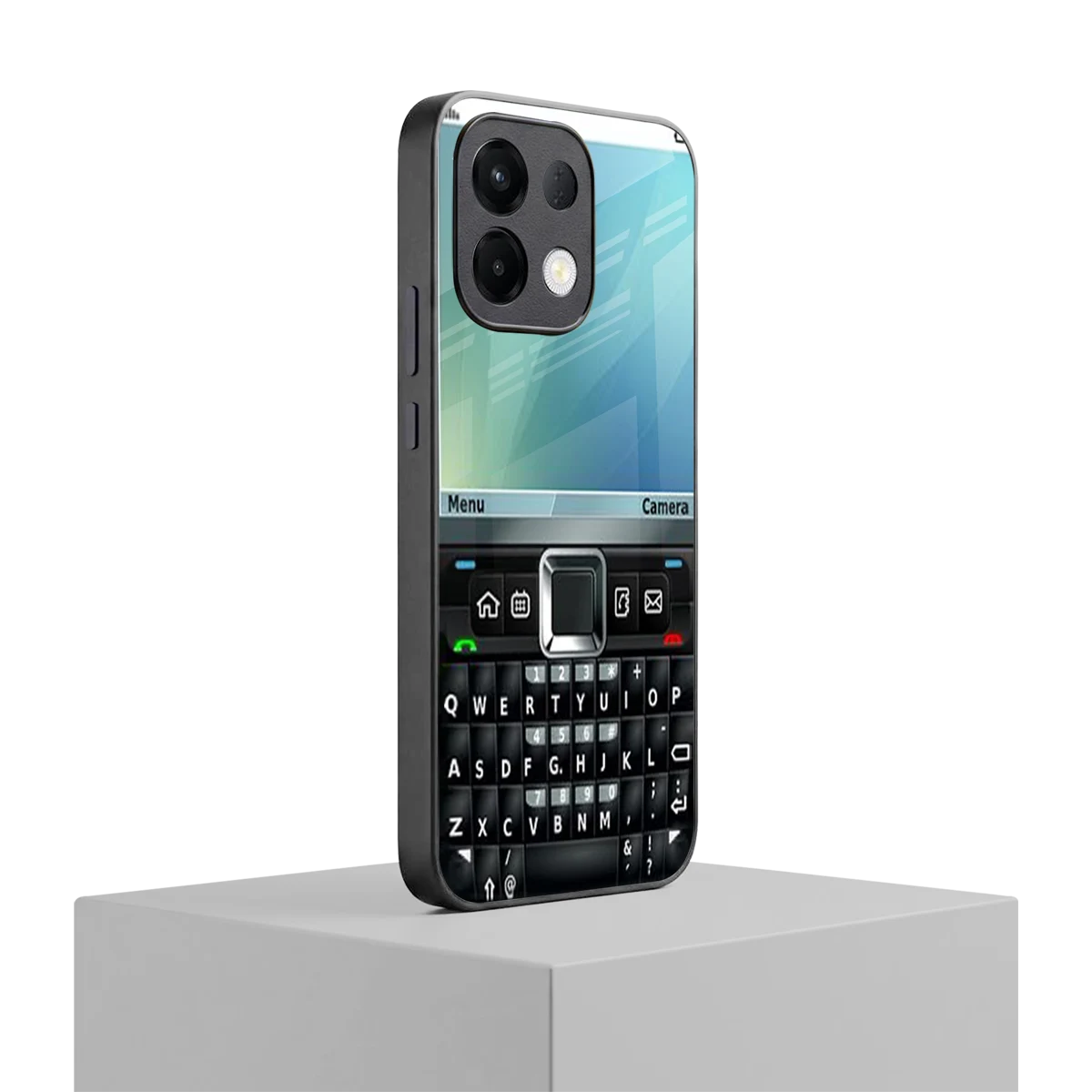 Qwerty Keypad oppo k13 5g mobile cover | shockproof glass phone case