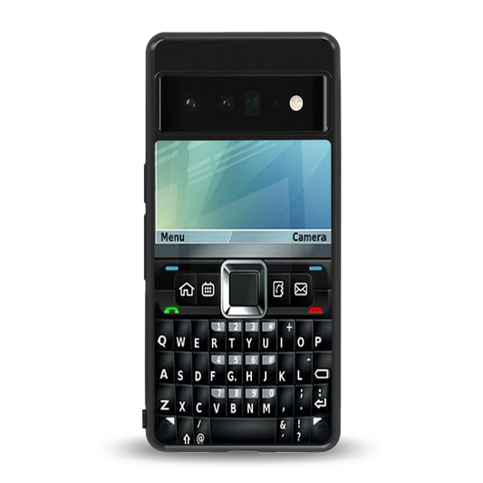 Qwerty Keypad back phone cover | glass case for google pixel 6 pro