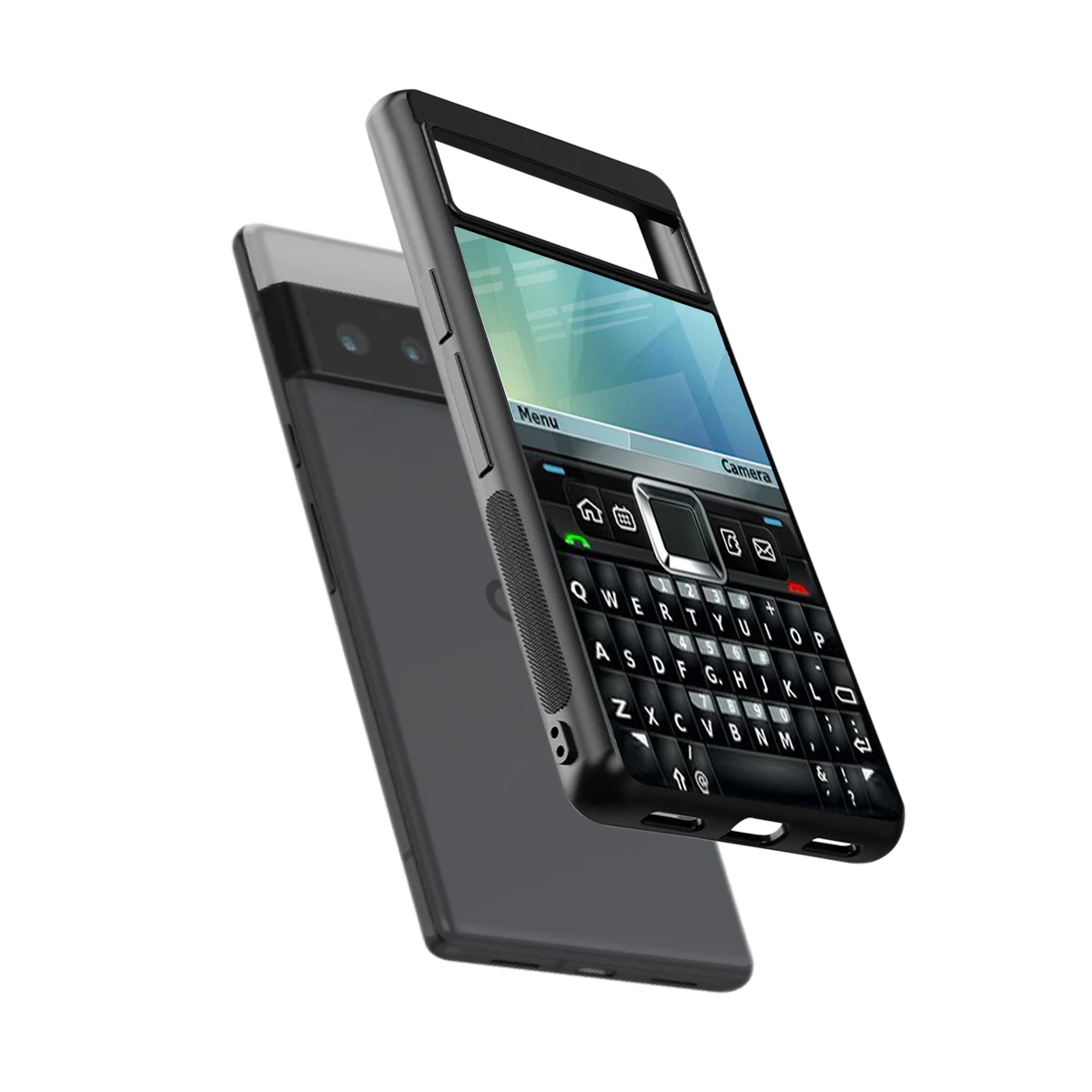 Qwerty Keypad sleek google pixel 6 pro cover with tempered glass back and TPU edges