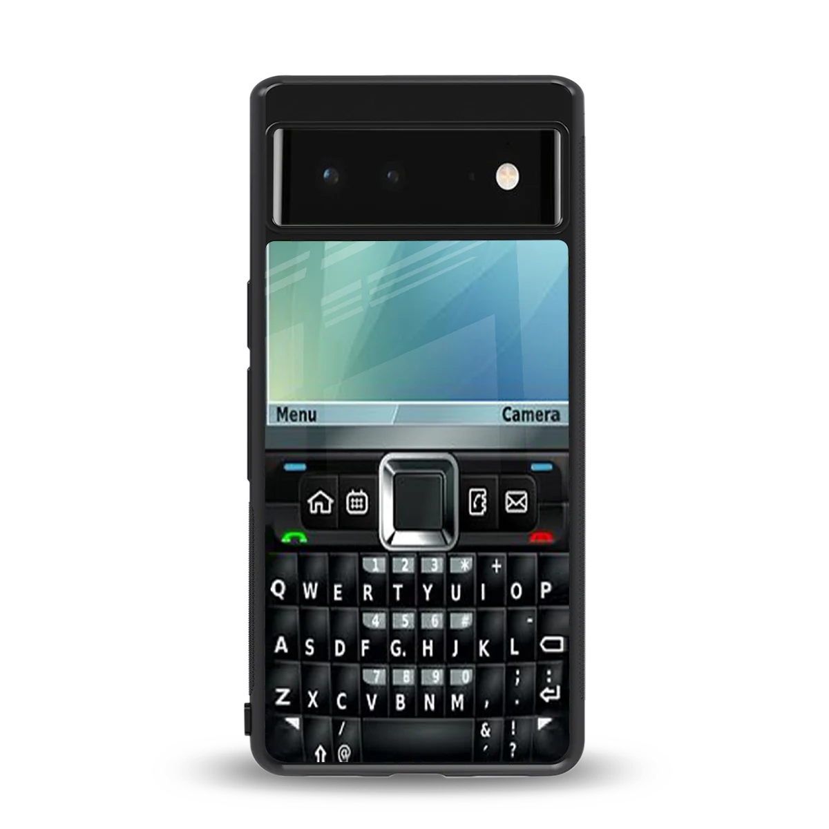Qwerty Keypad back phone cover | glass case for google pixel 6a