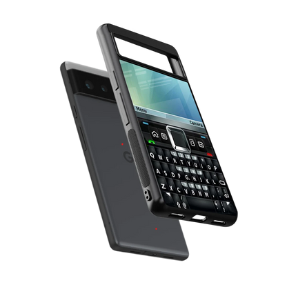 Qwerty Keypad sleek google pixel 6a cover with tempered glass back and TPU edges