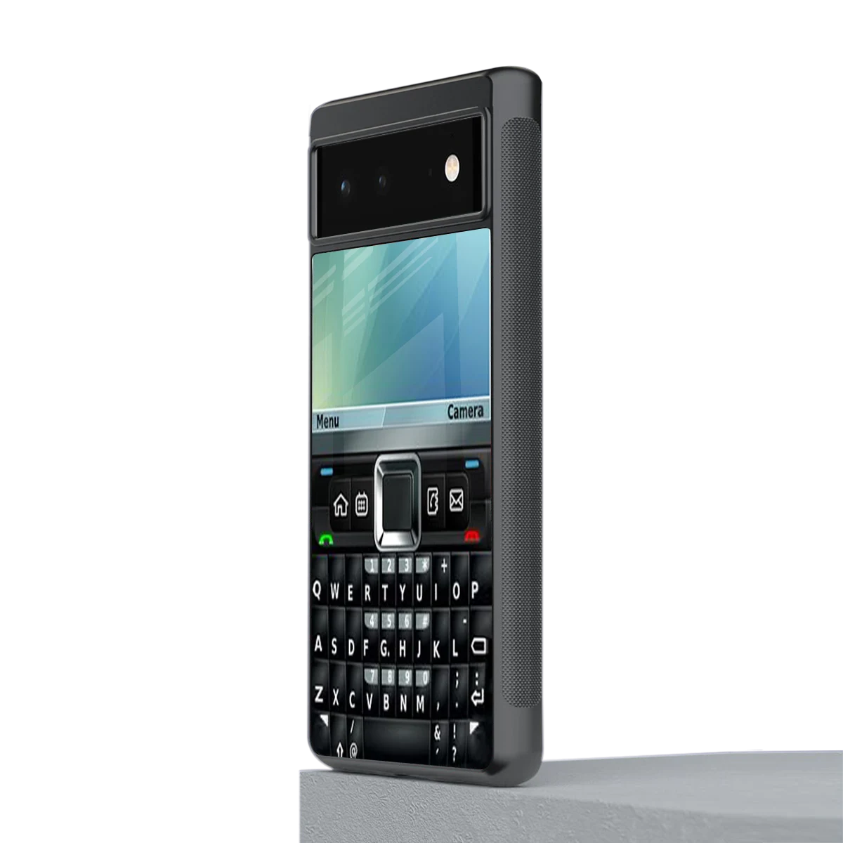 Qwerty Keypad stylish phone case for google pixel 6a | glossy glass and slim fit