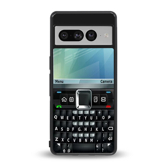 Qwerty Keypad back phone cover | glass case for google pixel 7 pro