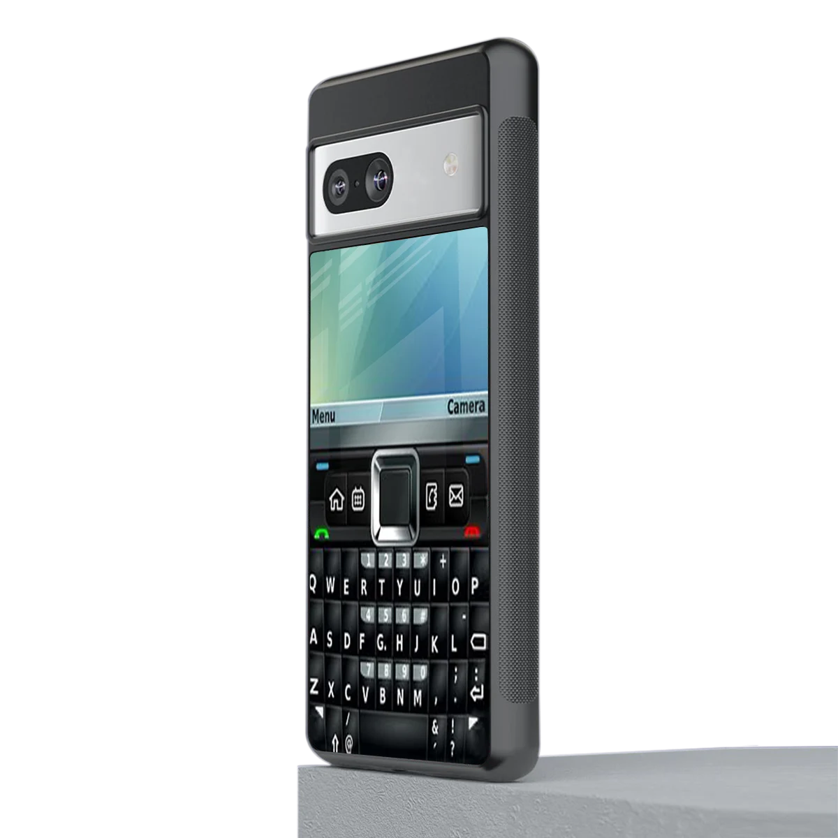 Qwerty Keypad stylish phone case for google pixel 7a | glossy glass and slim fit