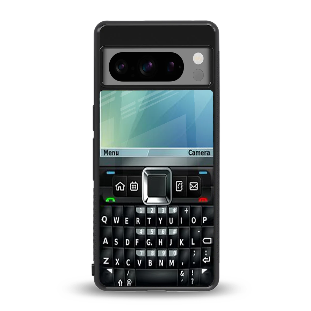 Qwerty Keypad back phone cover | glass case for google pixel 8 pro