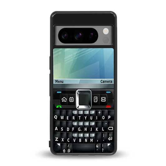 Qwerty Keypad back phone cover | glass case for google pixel 8 pro