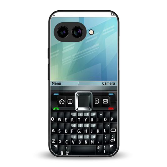 Qwerty Keypad back phone cover | glass case for google pixel 9a