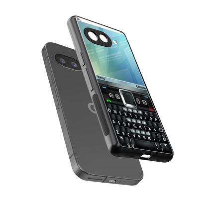 Qwerty Keypad sleek google pixel 10a cover with tempered glass back and TPU edges