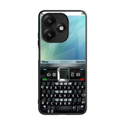 Qwerty Keypad back phone cover | glass case for redmi 12 5g