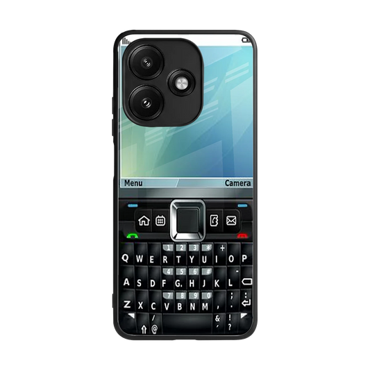 Qwerty Keypad back phone cover | glass case for redmi 12 5g