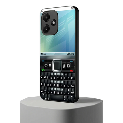 Qwerty Keypad redmi 12 5g mobile cover | shockproof glass phone case