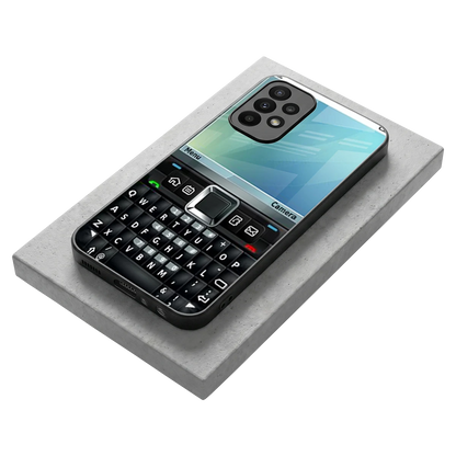 Qwerty Keypad stylish phone case for samsung galaxy a23 | glossy glass and slim fit