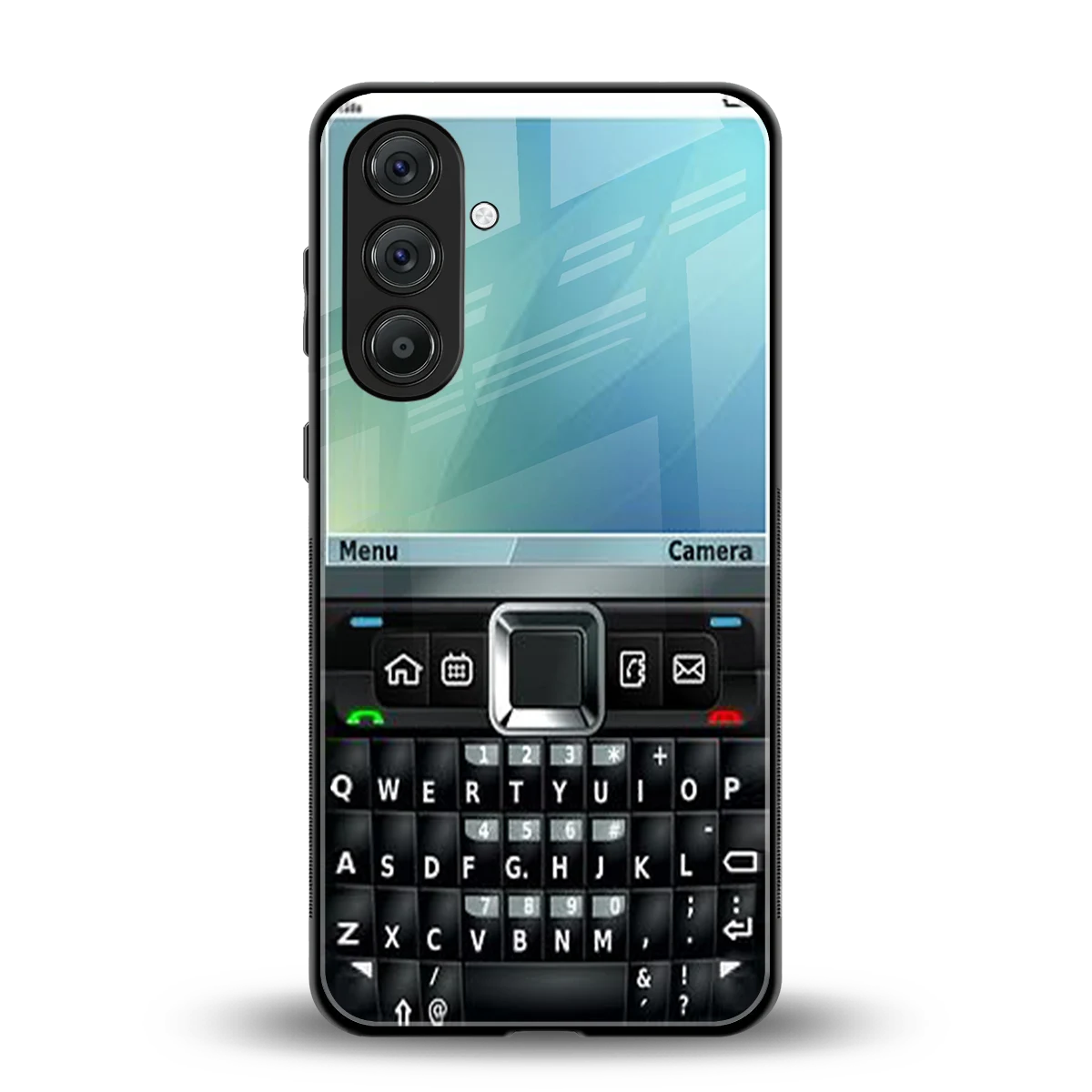Qwerty Keypad back phone cover | glass case for samsung galaxy a17 5g