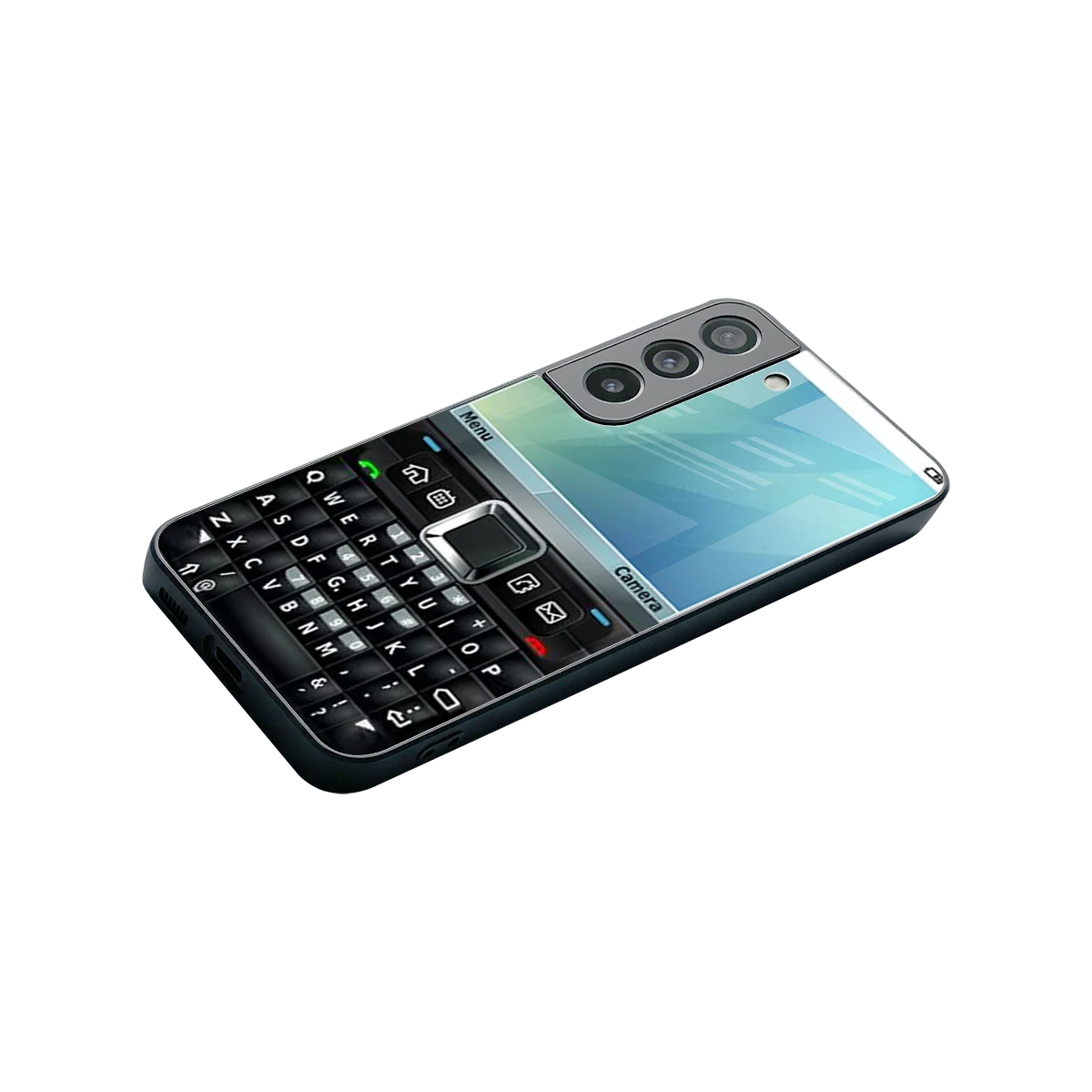 Qwerty Keypad stylish phone case for samsung galaxy s22 | glossy glass and slim fit