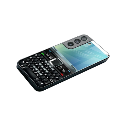 Qwerty Keypad stylish phone case for samsung galaxy s22 | glossy glass and slim fit