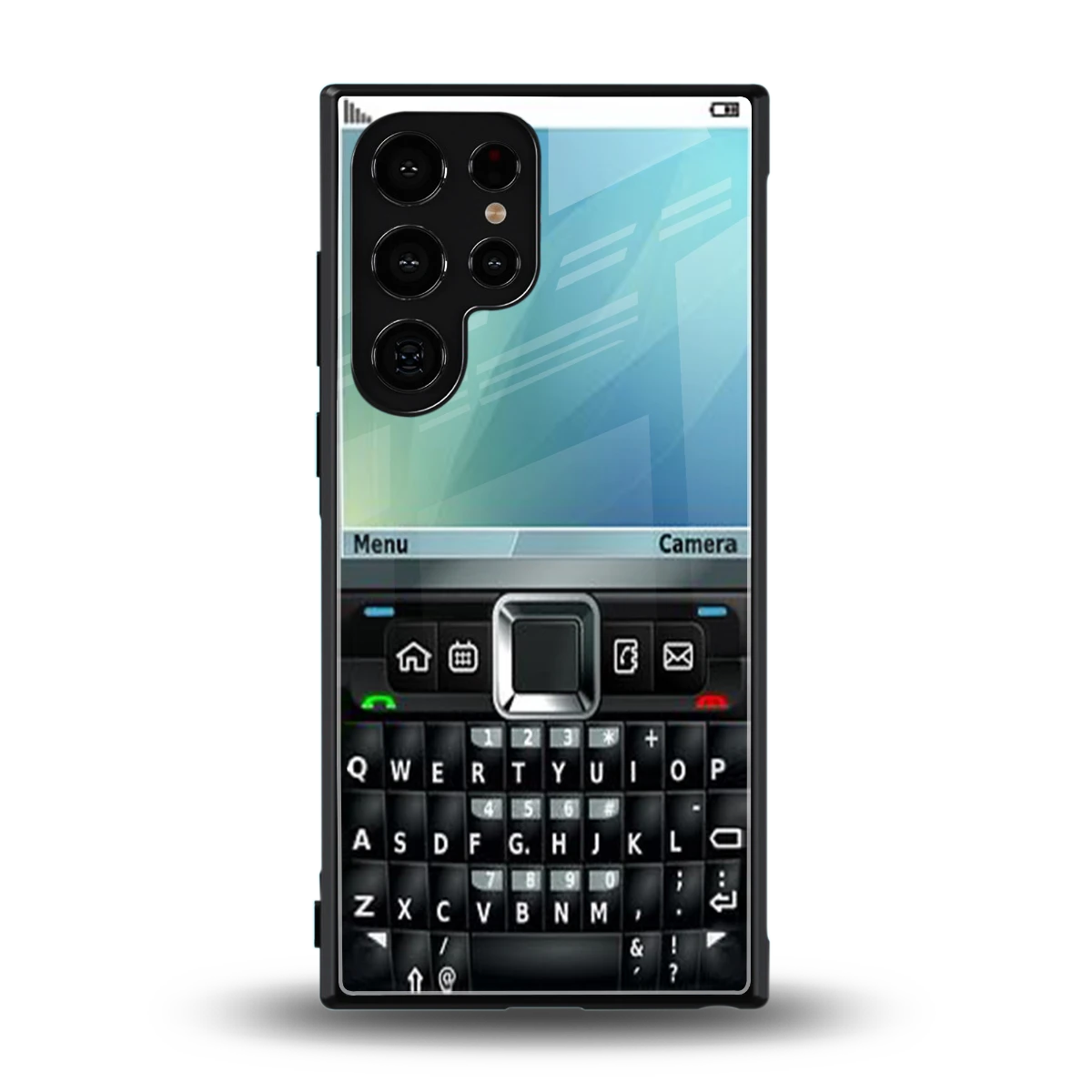 Qwerty Keypad back phone cover | glass case for samsung galaxy s24 ultra