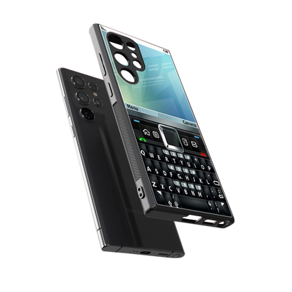 Qwerty Keypad sleek samsung galaxy s23 ultra cover with tempered glass back and TPU edges