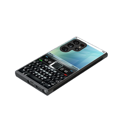 Qwerty Keypad stylish phone case for samsung galaxy s23 ultra | glossy glass and slim fit