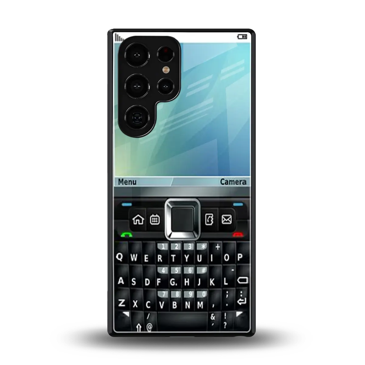 Qwerty Keypad back phone cover | glass case for samsung galaxy s25 ultra