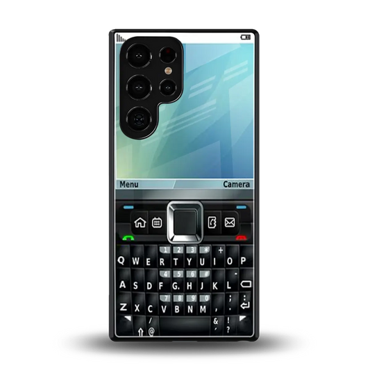 Qwerty Keypad back phone cover | glass case for samsung galaxy s25 ultra