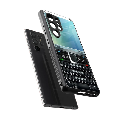 Qwerty Keypad sleek samsung galaxy s25 ultra cover with tempered glass back and TPU edges