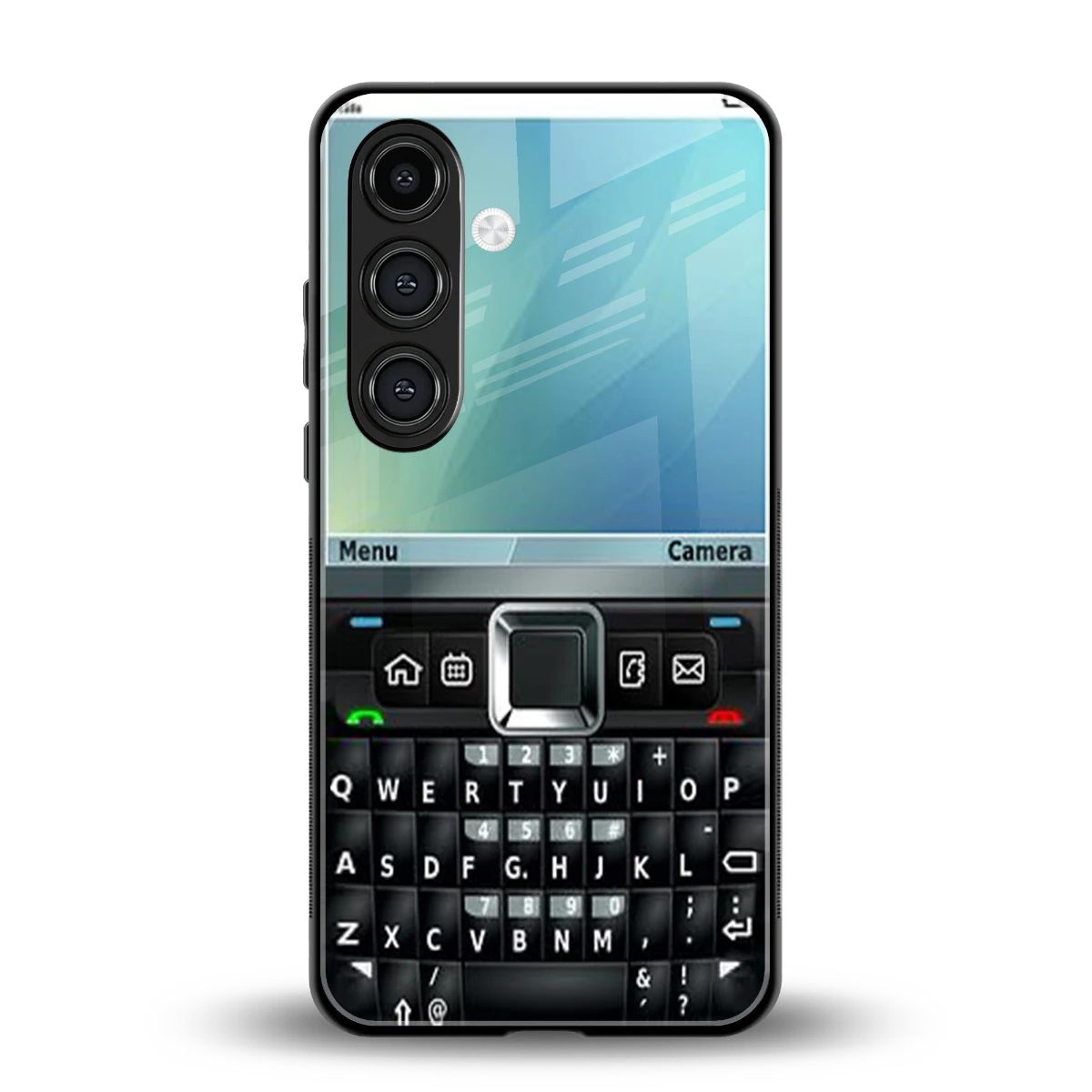 Qwerty Keypad back phone cover | glass case for samsung galaxy s25