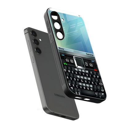 Qwerty Keypad sleek samsung galaxy s24 cover with tempered glass back and TPU edges