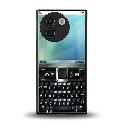 Qwerty Keypad back phone cover | glass case for vivo v30e