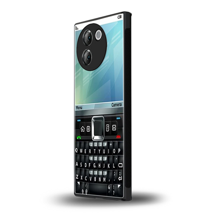 Qwerty Keypad vivo v30e mobile cover | shockproof glass phone case