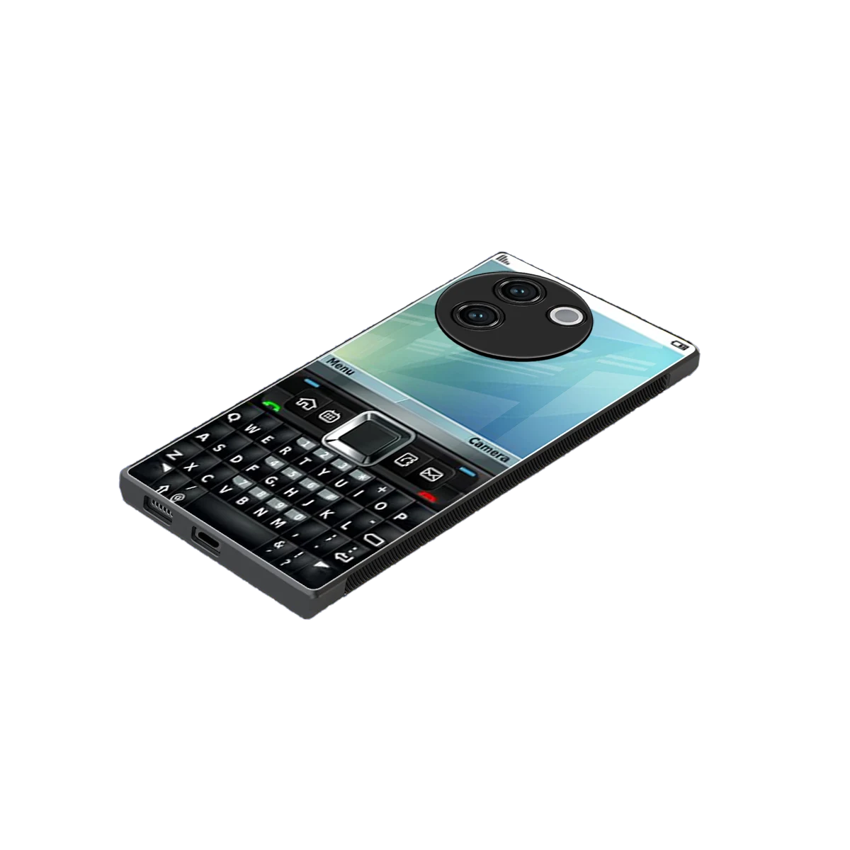 Qwerty Keypad stylish phone case for vivo v30e | glossy glass and slim fit
