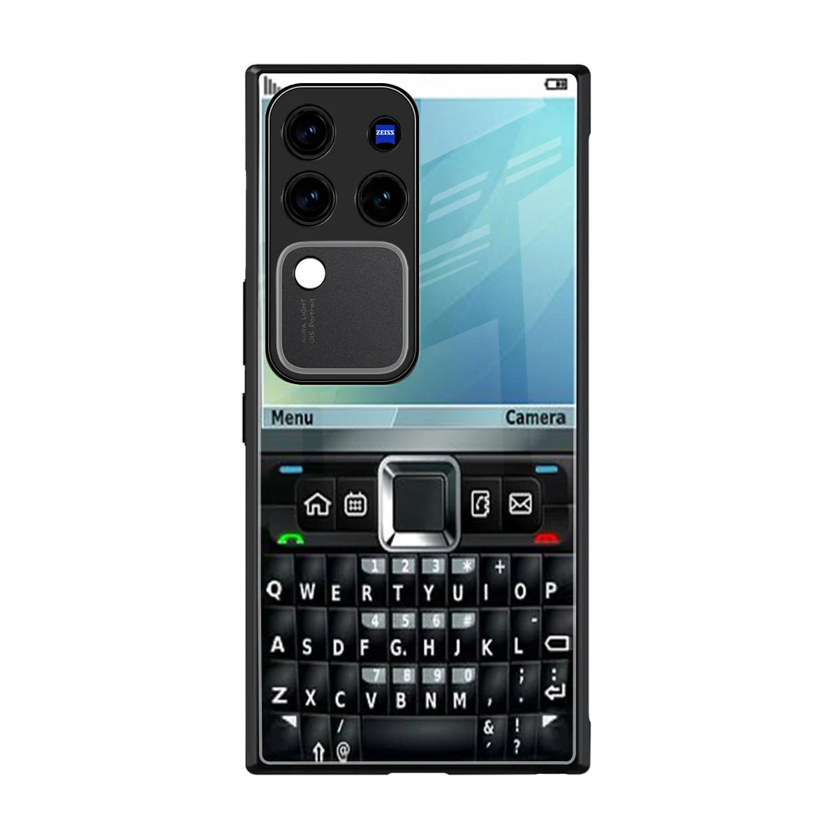 Qwerty Keypad back phone cover | glass case forvivo v30 pro