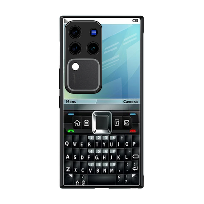 Qwerty Keypad back phone cover | glass case forvivo v30 pro