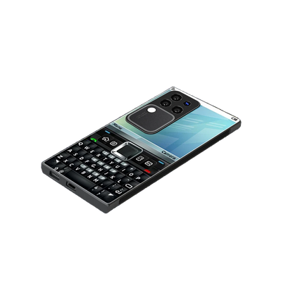 Qwerty Keypad stylish phone case forvivo v30 pro | glossy glass and slim fit